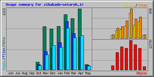 Usage summary for zibakade-setareh.ir